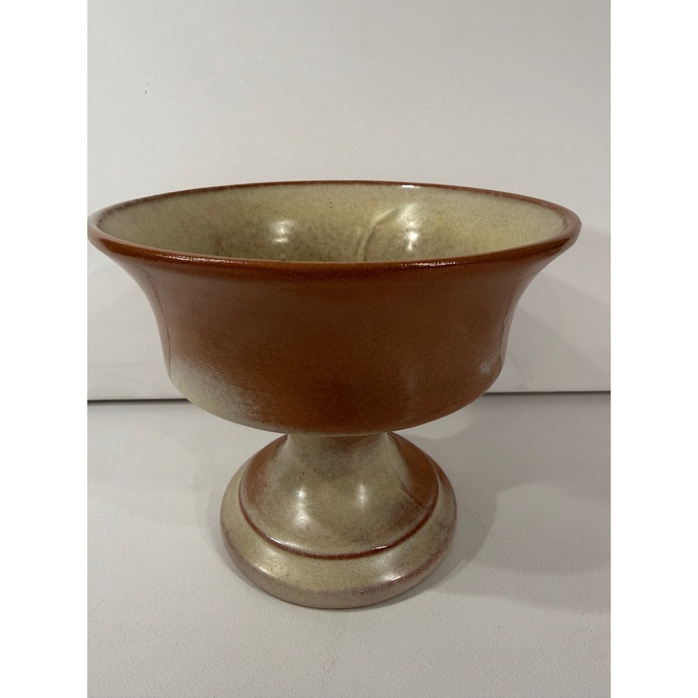 Frankoma Pottery F52 Pedestal Urn Planter Desert Gold Vintage Chalice Bowl